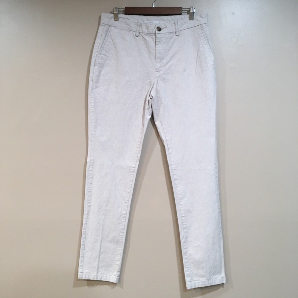 Old Navy Ultimate Slim Fit Stretch Flex Chino Pant Mens 32x34 Khaki Cream Preppy
